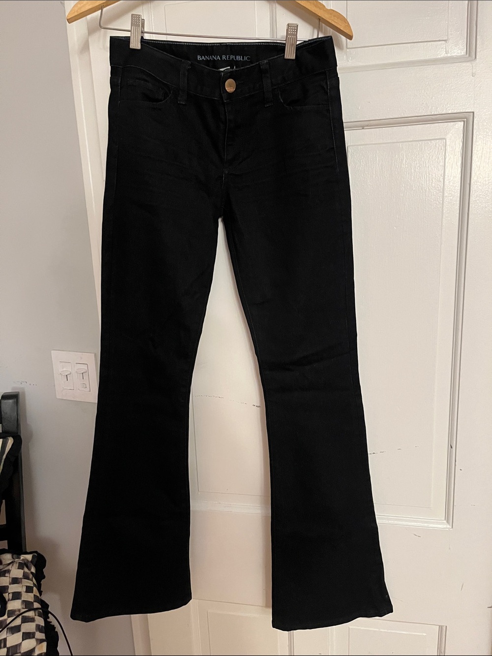 Banana Republic Black Flare Jeans with Bootcut 25